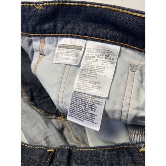 Levis 569 Loose Straight Mens Stretch Jeans 44X32 Dark‎ Blue - Picture 8 of 11